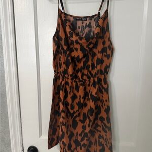 SHEIN Wild Animal Print Mini Dress